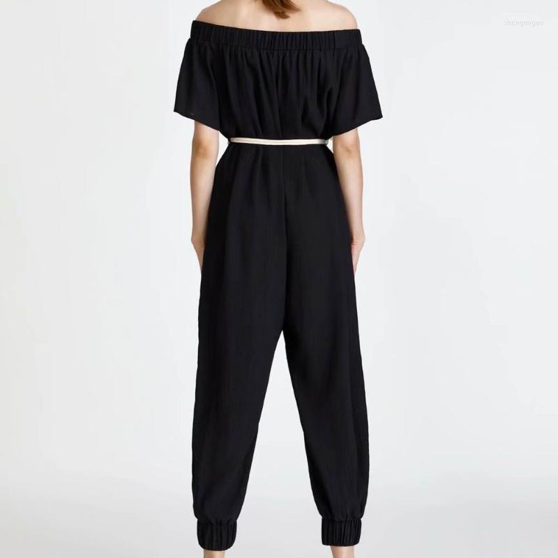 Women's Jumpsuits & Rompers Playsuit Women Summer 2022 Fashion Off Shoulder Slash Neck Modern Lady Black Overall Loose Bottom
Women's Jumpsuits & Rompers Playsuit Women Summer 2022 Fashion Off Shoulder Slash Neck Modern Lady Black Overall Loose Bottom