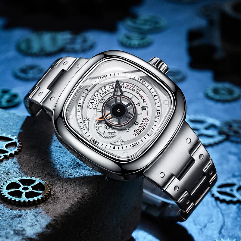 Wristwatches Carotif Top Brands Fashion Casual Quartz Men Watch Waterproof Stainless Steel Strap Square Male Wristwatch Husband Lover Watche, White black leather
Wristwatches Carotif Top Brands Fashion Casual Quartz Men Watch Waterproof Stainless Steel Strap Square Male Wristwatch Husband Lover Watche, White black leather