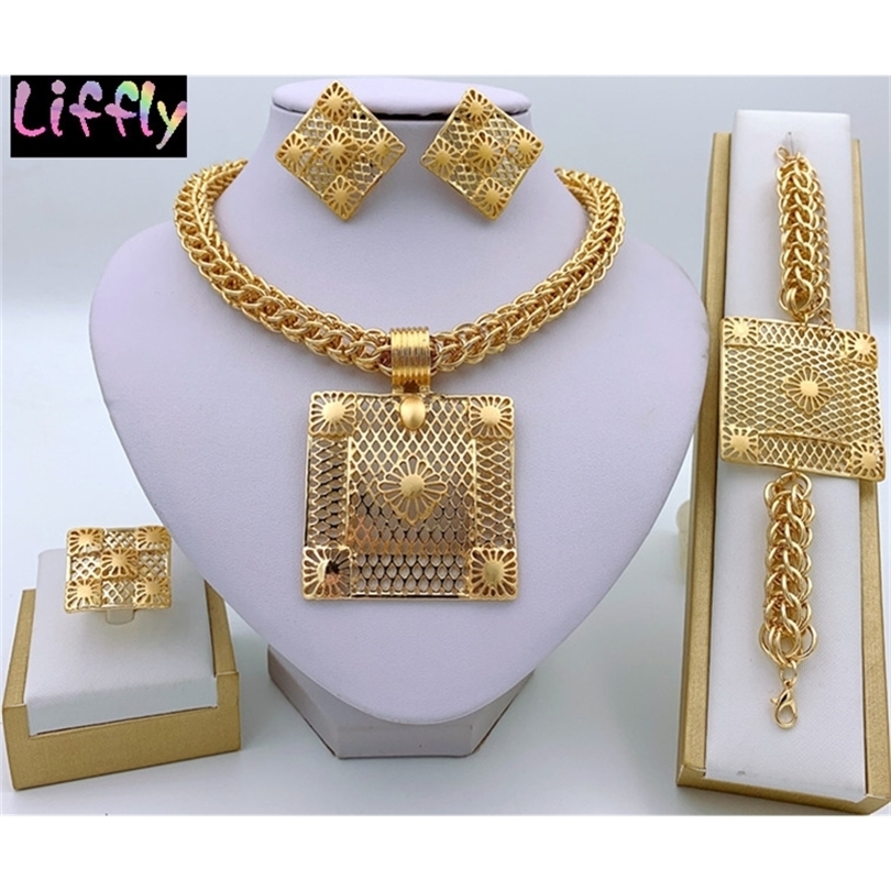 Liffly Dubai Gold Jewelry Sets for Women Big Necklace African Beads Jewelry Set Nigerian Bridal Wedding Costume Jewelry 201222
Liffly Dubai Gold Jewelry Sets for Women Big Necklace African Beads Jewelry Set Nigerian Bridal Wedding Costume Jewelry 201222