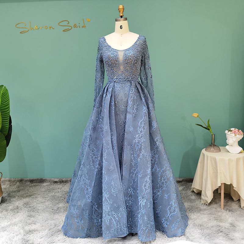 Party Dresses Luxury Dubai Lace Blue Muslim Evening Dress 2022 Elegant Long Sleeve Overskirt Arabic Plus Size Formal Gowns For WeddingParty
Party Dresses Luxury Dubai Lace Blue Muslim Evening Dress 2022 Elegant Long Sleeve Overskirt Arabic Plus Size Formal Gowns For WeddingParty