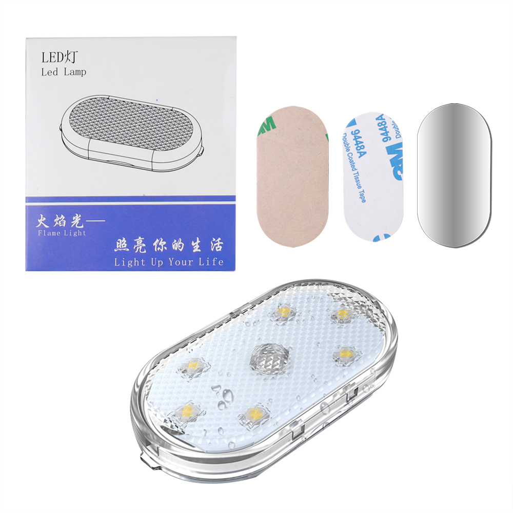 Universal Wireless Car Interior LED Lights Auto Mini Roof Ceiling Reading Lamp 5V Finger Touch Sensor Magnetic Attraction Styling Dome Light USB Recha