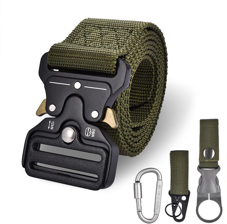 Belts Tactical Men Army Quick Release Belt Suit Multifunction Waistband Carabiner High Strength Nylon Key Hook Outdoor Keychain, Black
Belts Tactical Men Army Quick Release Belt Suit Multifunction Waistband Carabiner High Strength Nylon Key Hook Outdoor Keychain, Black