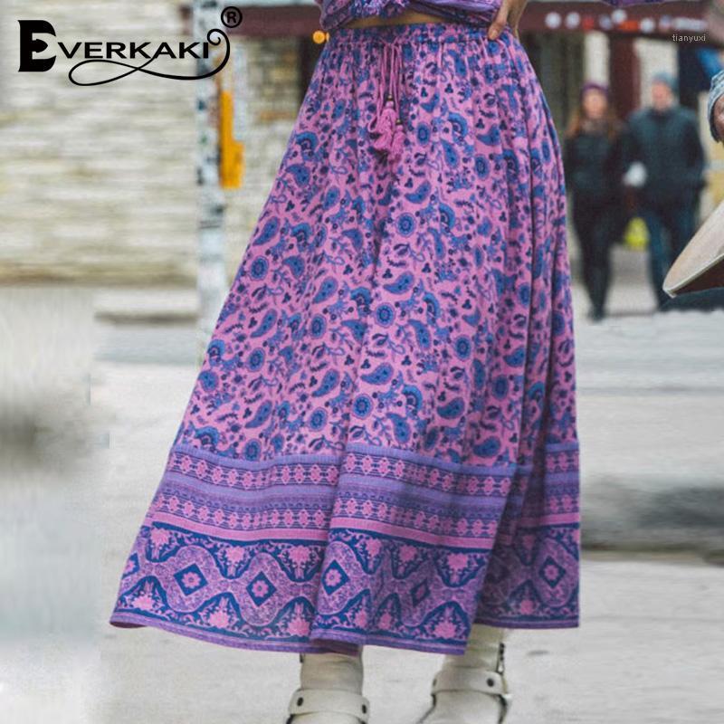 Everkaki Boho Long Skirts Women Summer Bottoms Elastic Waist Sashes Floral Print Gypsy Ladies Skirt Female 2022 Fashion, Purple
Everkaki Boho Long Skirts Women Summer Bottoms Elastic Waist Sashes Floral Print Gypsy Ladies Skirt Female 2022 Fashion, Purple