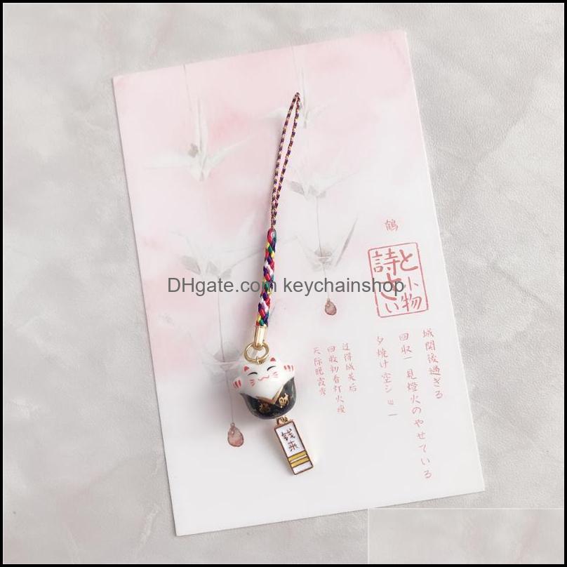 Keychains Fashion Accessories Car Keychain Charms Phone Charm Personalized Gift Kawaii Lanyard Maneki Neko Lucky Cat Good Luck Fortune Pende