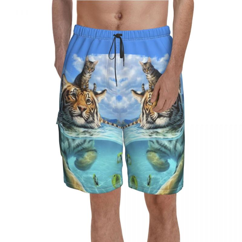Men' Shorts Tiger A Big Adventure Board Animal Beach Short Pants Elastic Waist Pattern Customs Swimming Trunks Size 2XLMen, 12
Men' Shorts Tiger A Big Adventure Board Animal Beach Short Pants Elastic Waist Pattern Customs Swimming Trunks Size 2XLMen, 12