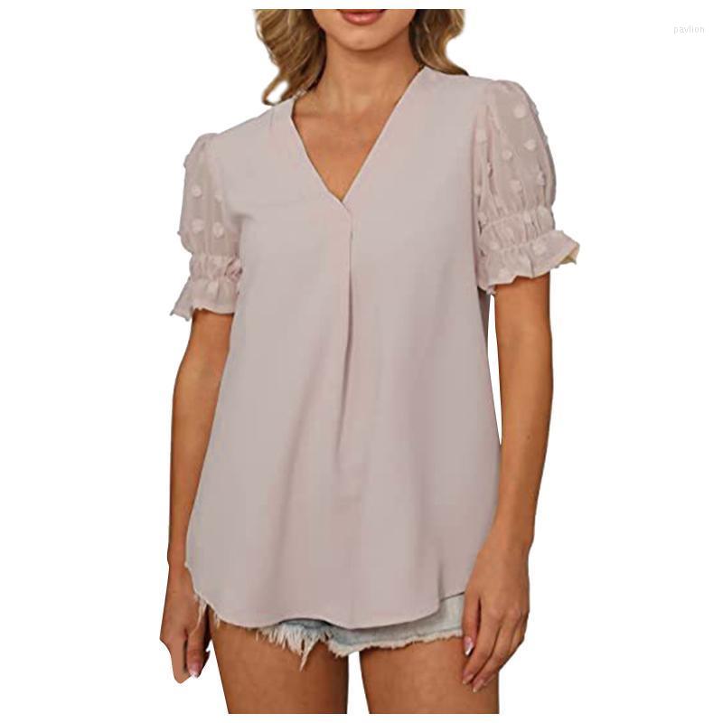 Women's Blouses & Shirts Loose Short-sleeved Lace Women Solid Color Causal V-neck Chiffon Splicing Ladies ElegantsWomen's, Black
Women's Blouses & Shirts Loose Short-sleeved Lace Women Solid Color Causal V-neck Chiffon Splicing Ladies ElegantsWomen's, Black