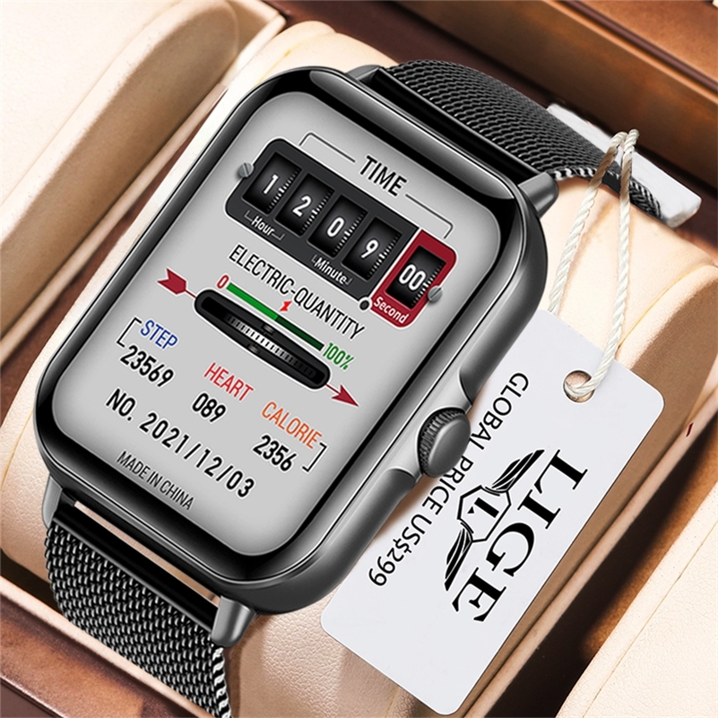 LIGE Bluetooth Answer Call Smart Watch Men Full Touch Dial Call Fitness Tracker IP67 Waterproof smartwatch For Men Women+box 220418, Silver3
LIGE Bluetooth Answer Call Smart Watch Men Full Touch Dial Call Fitness Tracker IP67 Waterproof smartwatch For Men Women+box 220418, Silver3