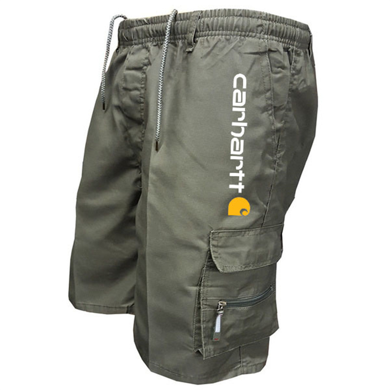 Pantalones Cortos De Hombre Mens Summer Cargo Shorts Straight Cotton Thin Breathable Knee Solid Half Casual Pockets Pants 220614