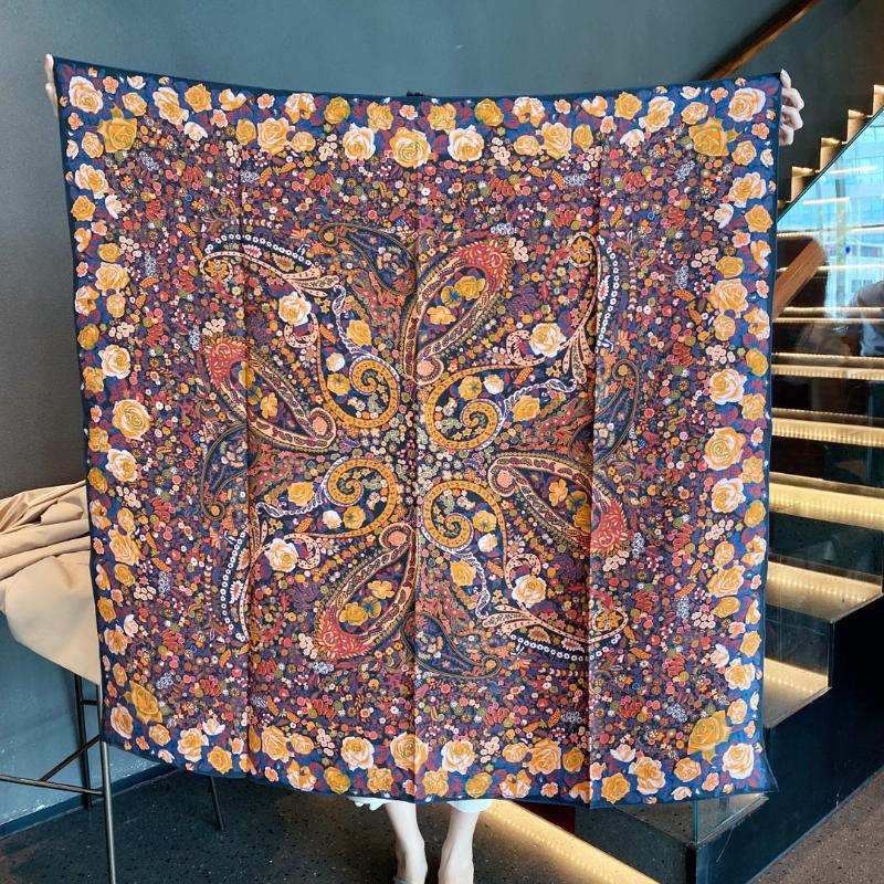 Scarves 100% Twill Silk Scarf Women Fashion Boho Style Paisley Flower Shawl Stole Hijab Hand Rolled Kerchief 105 105cmScarves
Scarves 100% Twill Silk Scarf Women Fashion Boho Style Paisley Flower Shawl Stole Hijab Hand Rolled Kerchief 105 105cmScarves