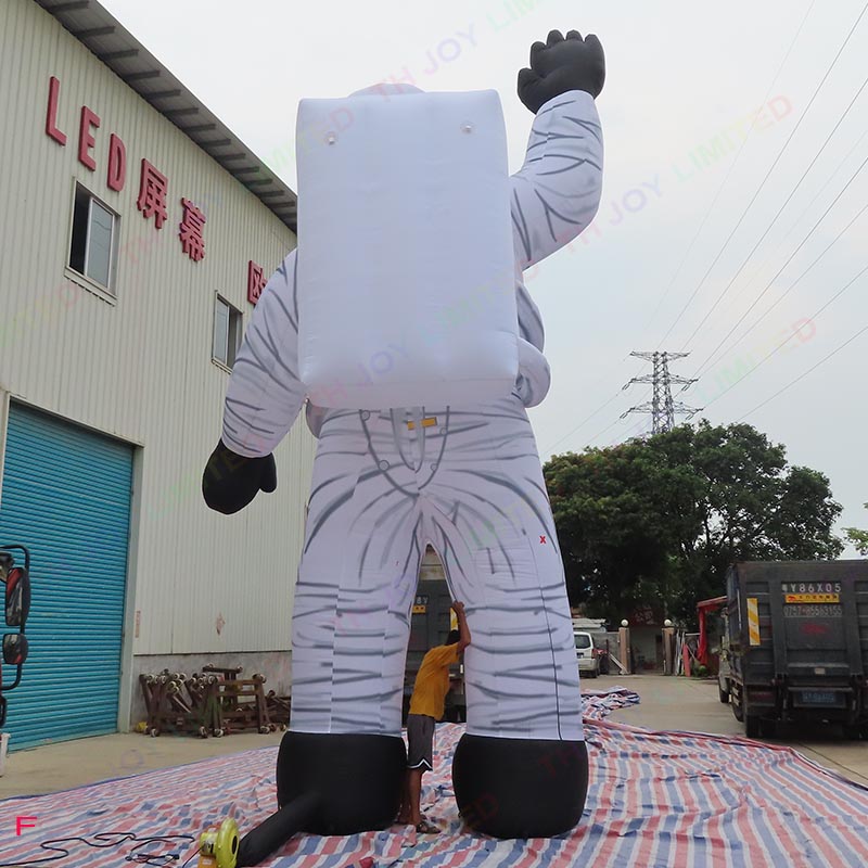 Outdoor Activities 6m 20ft advertising giant inflatable astronaut Spaceman cartoon air balloon with led light for sale
