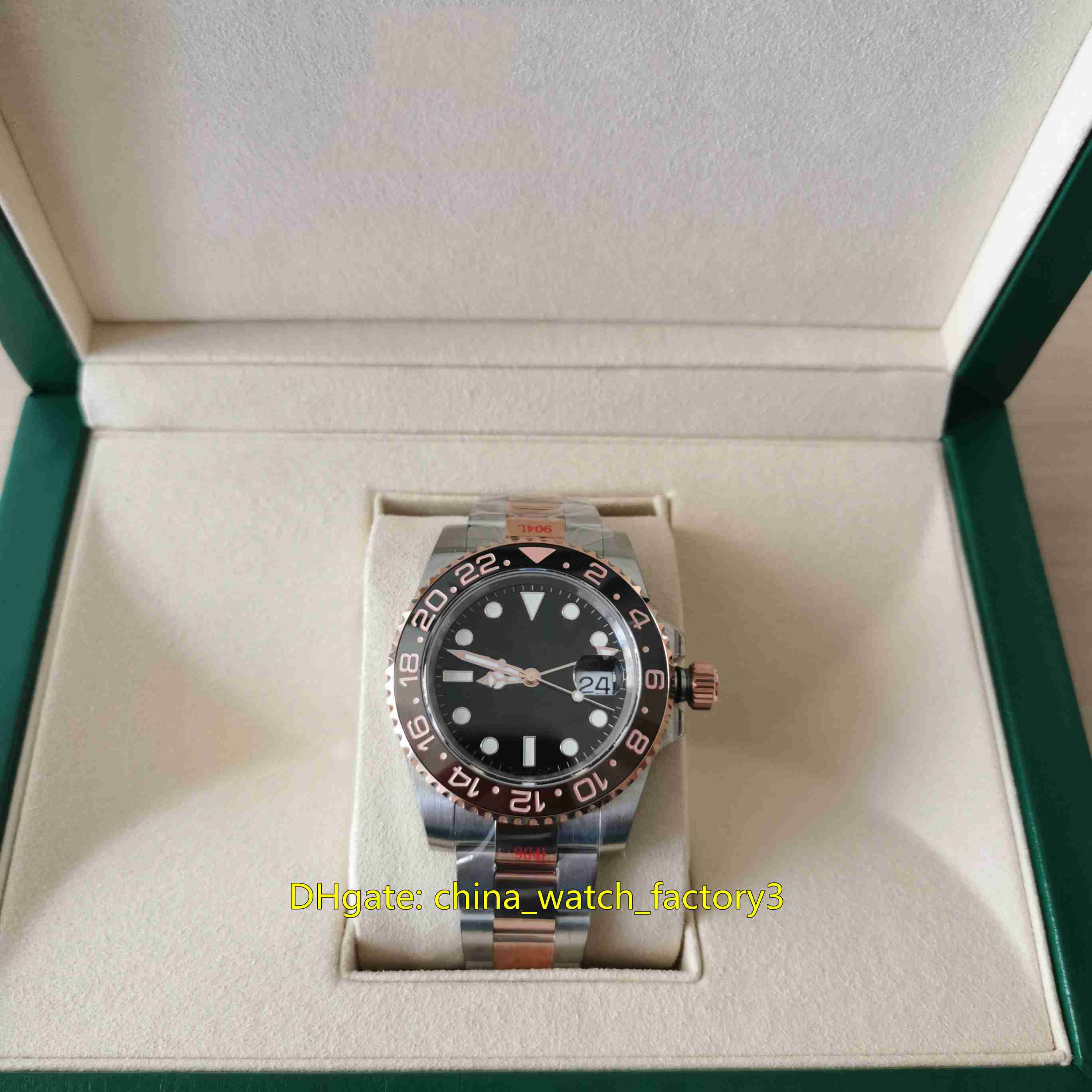 GM Maker Super Quality Mens Watch CAL.3186 Movement Top Quality 40mm GMT 126715 126711CHNR Ceramic 18k Rose Gold Watches Mechanical Automatic Men's Wristwatches, No box papers
GM Maker Super Quality Mens Watch CAL.3186 Movement Top Quality 40mm GMT 126715 126711CHNR Ceramic 18k Rose Gold Watches Mechanical Automatic Men's Wristwatches, No box papers
