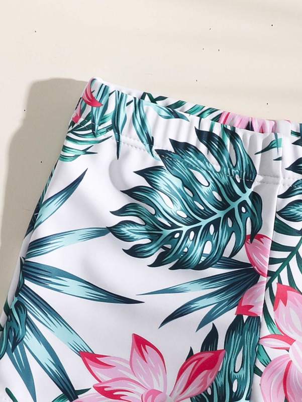 Baby boys' tropical pattern swimming trunks SHE