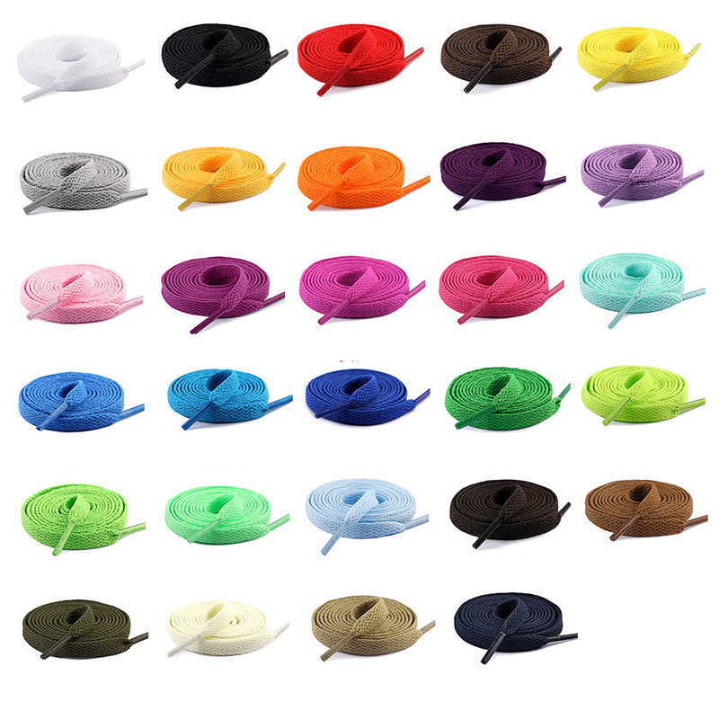 Shoelaces Accessories single Layer Flat Webbing Shoelaces Polyester Hollow for White Shoes Black Colorful Shoelace