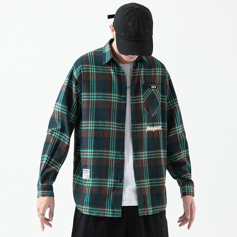 Striped And Plaid Shirts For Mens Autumn Long Sleeve Shirt Japanese Casual Streetwear Plus Size Harajuku Clothing Button Blouse Men's, Blue
Striped And Plaid Shirts For Mens Autumn Long Sleeve Shirt Japanese Casual Streetwear Plus Size Harajuku Clothing Button Blouse Men's, Blue
