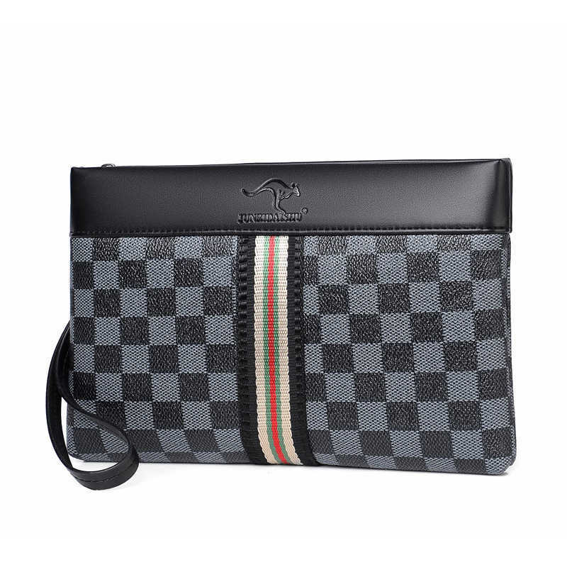 Fashion New Portable Fashion Plaid Clip Bag Men's Envelope Large Capacity, Black
Fashion New Portable Fashion Plaid Clip Bag Men's Envelope Large Capacity, Black