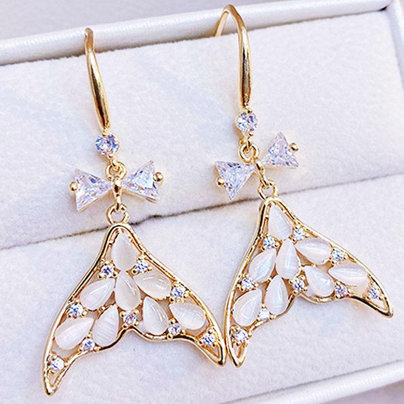 Clip-on & Screw Back Korean Trendy Fishtail Top Quality Zircon Earrings Bowknot Temperament Long Romantic Charm Exquisite Luxury JewelryClip
Clip-on & Screw Back Korean Trendy Fishtail Top Quality Zircon Earrings Bowknot Temperament Long Romantic Charm Exquisite Luxury JewelryClip