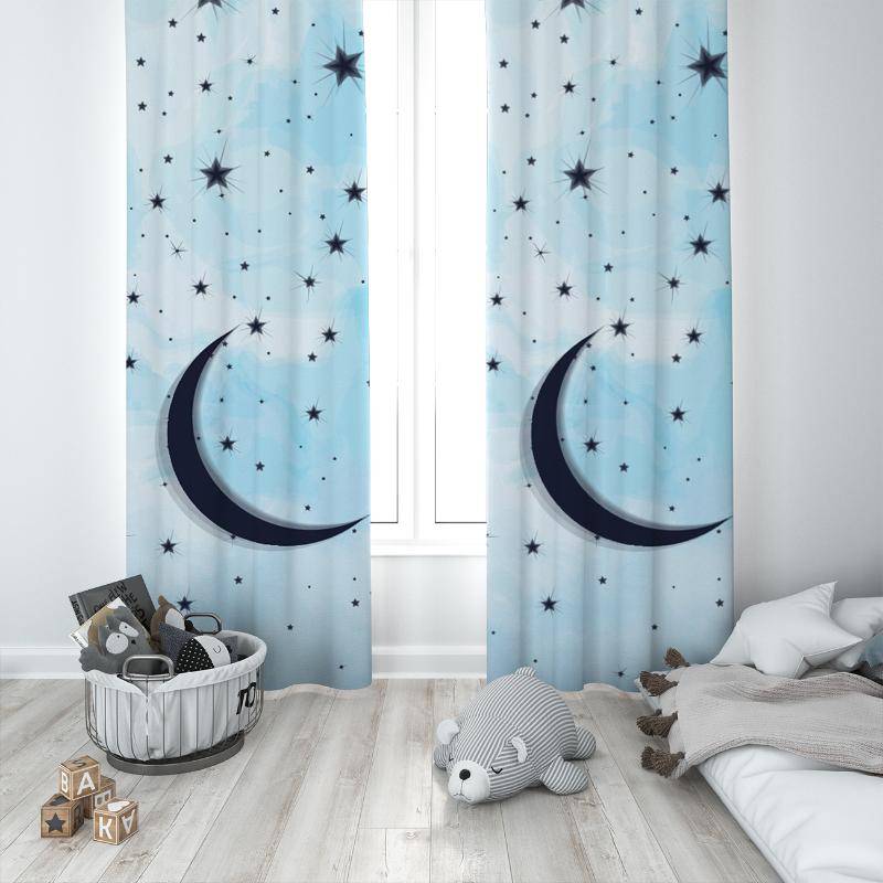 Curtain & Drapes Sky Backdrop Stars And Moon Unisex Baby Kids Room Special Design Canopy Hook Button Blackout Jealous Window Bedroom, 65x135 cm ( 1 pcs)
Curtain & Drapes Sky Backdrop Stars And Moon Unisex Baby Kids Room Special Design Canopy Hook Button Blackout Jealous Window Bedroom, 65x135 cm ( 1 pcs)
