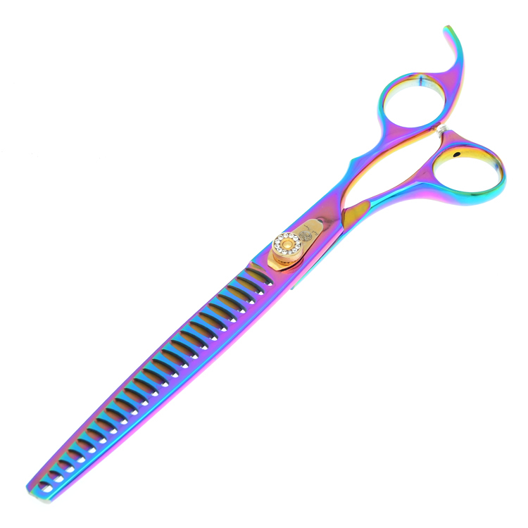 Purple Dragon 8.0" Big Pets Thinning Scissors Dogs Shears Japan Steel 9CR Professional Grooming Dog Hair Clipper B0059B 220317