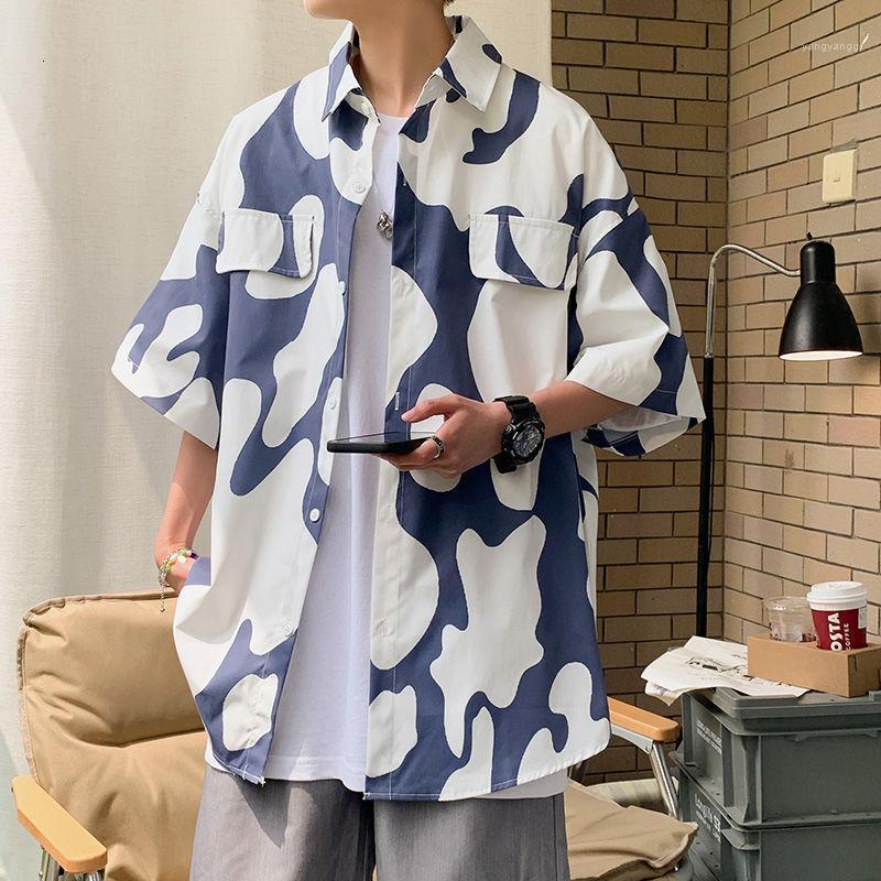 Summer Short-sleeved Shirts Men' Fashion Printed Casual Men Streetwear Korean Loose Cloud Mens Hawaiian, Dark blue
Summer Short-sleeved Shirts Men' Fashion Printed Casual Men Streetwear Korean Loose Cloud Mens Hawaiian, Dark blue