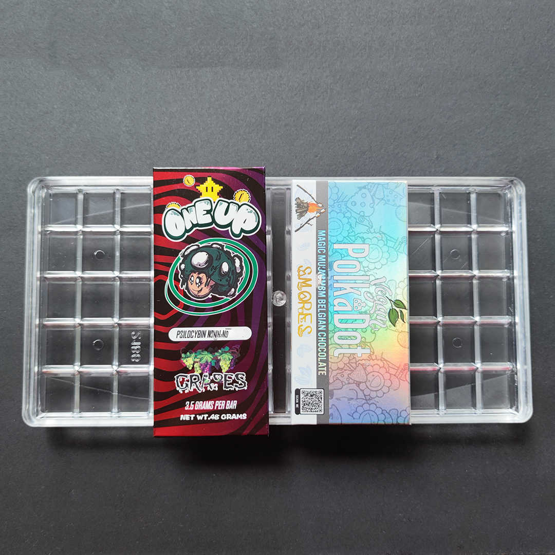 Chocolate Up Grid One Mold Mould Compitable with Oneup Chocolate bar Packing Boxes Mushroom Shrooms Bar grams Oneups Packaging Pack
Chocolate Up Grid One Mold Mould Compitable with Oneup Chocolate bar Packing Boxes Mushroom Shrooms Bar grams Oneups Packaging Pack