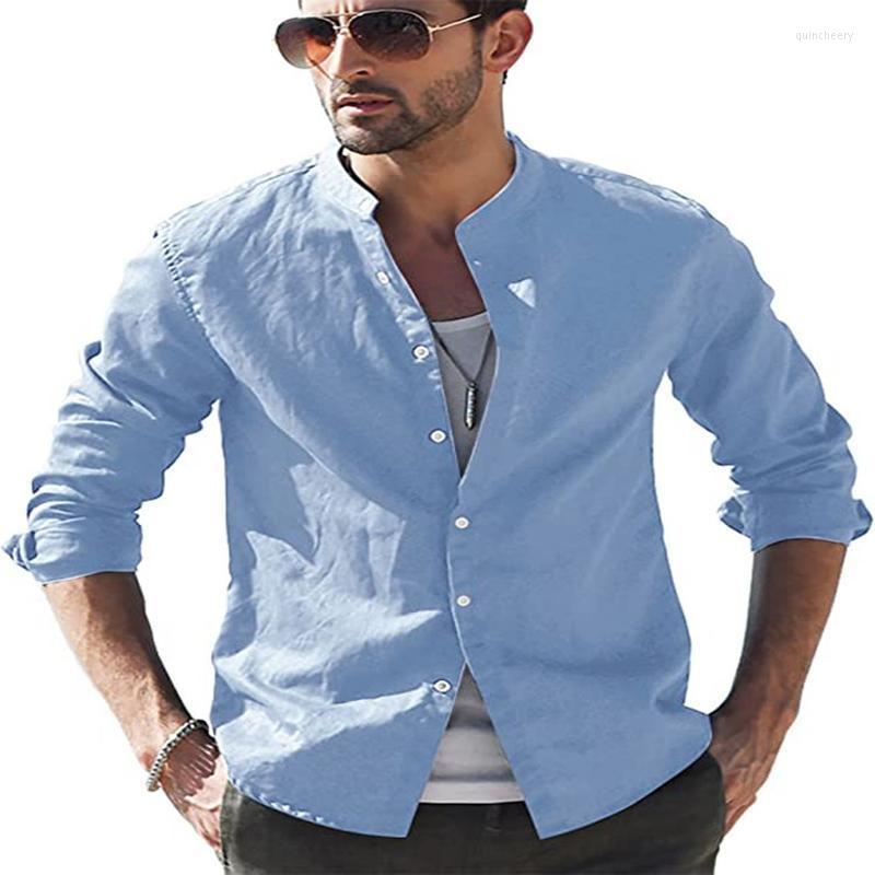Men's Dress Shirts Summer Cotton Linen Shirt Men Short-sleeved Breathable Solid Stand Collar Hawaiian Soft Loose Tops Male BlouseMen's Quin2, 004
Men's Dress Shirts Summer Cotton Linen Shirt Men Short-sleeved Breathable Solid Stand Collar Hawaiian Soft Loose Tops Male BlouseMen's Quin2, 004