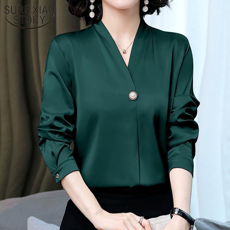 Women' Blouses & Shirts Spring Korean Plus Size Chiffon Shirt 8 Colors Fashion V-neck Button Tops 2022 Silk Satin Long Sleeve Office Blouse, Black
Women' Blouses & Shirts Spring Korean Plus Size Chiffon Shirt 8 Colors Fashion V-neck Button Tops 2022 Silk Satin Long Sleeve Office Blouse, Black