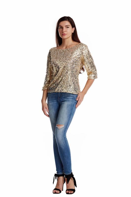 Women Sparkle Sequins Off Shoulder Tank Top Blouse Classic Trendy Casual Glittery Loose Costume Cocktail Party T-Shirt 220328