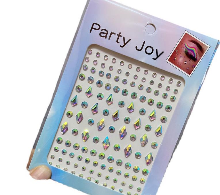 Self-Adhesive Rhinestone Stickers Jewelry Crystal Brads DIY Gems for Face Body Nail Crafts Carnival Party Makeup Perform Eye Shado