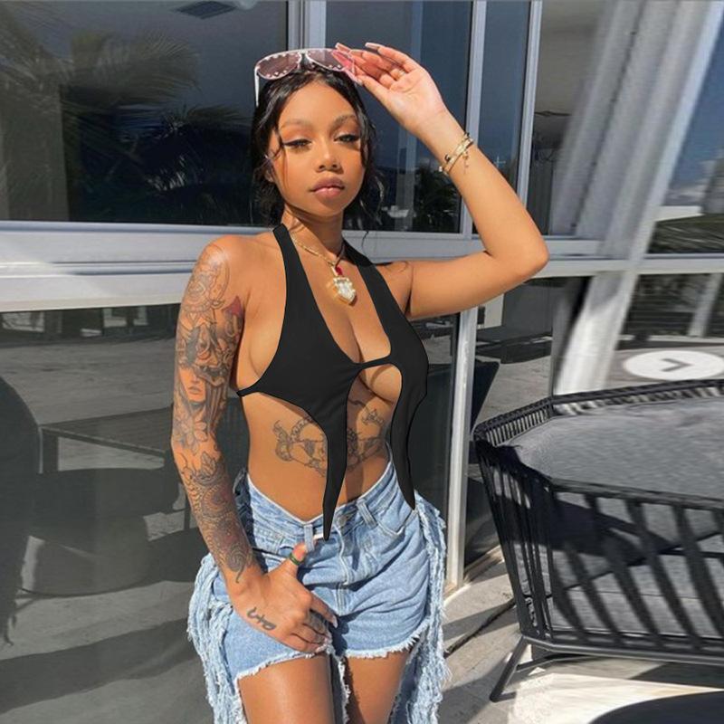 Women' Tanks & Camis DSMTRC Sexy Female Asymmetrical Tie Up Halter Top Summer Clothing 2022 Black White Backless Women Clubwear Tops Party
Women' Tanks & Camis DSMTRC Sexy Female Asymmetrical Tie Up Halter Top Summer Clothing 2022 Black White Backless Women Clubwear Tops Party
