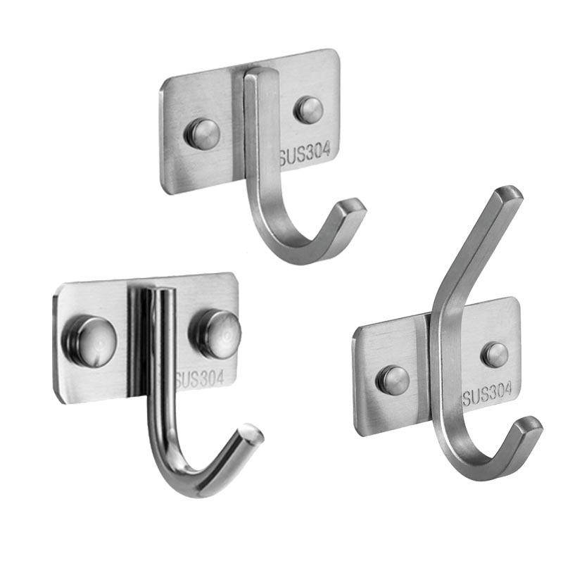 Hooks & Rails Sliver 304 Stainless Steel Thickening Perforated Single Hook For Kitchen Fitting Room Robe Livingroom Accessories
Hooks & Rails Sliver 304 Stainless Steel Thickening Perforated Single Hook For Kitchen Fitting Room Robe Livingroom Accessories