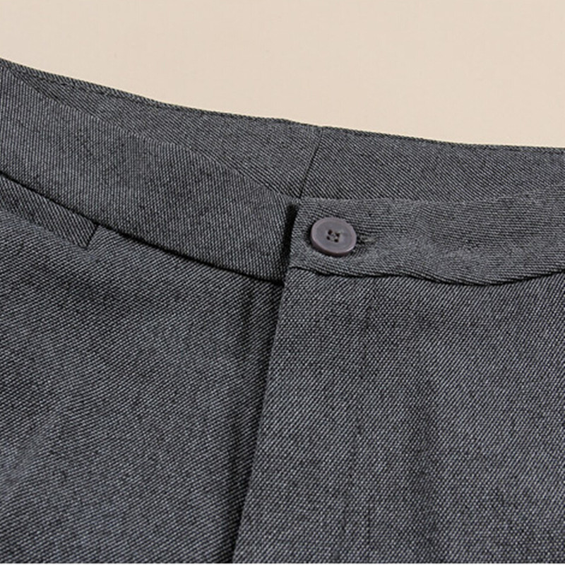 Naviu Fashion Women Trousers Plus Size Occupation OL Spring Autumn Korean Office Ladies Slim Mid Waist Dark Gray Pants 220325