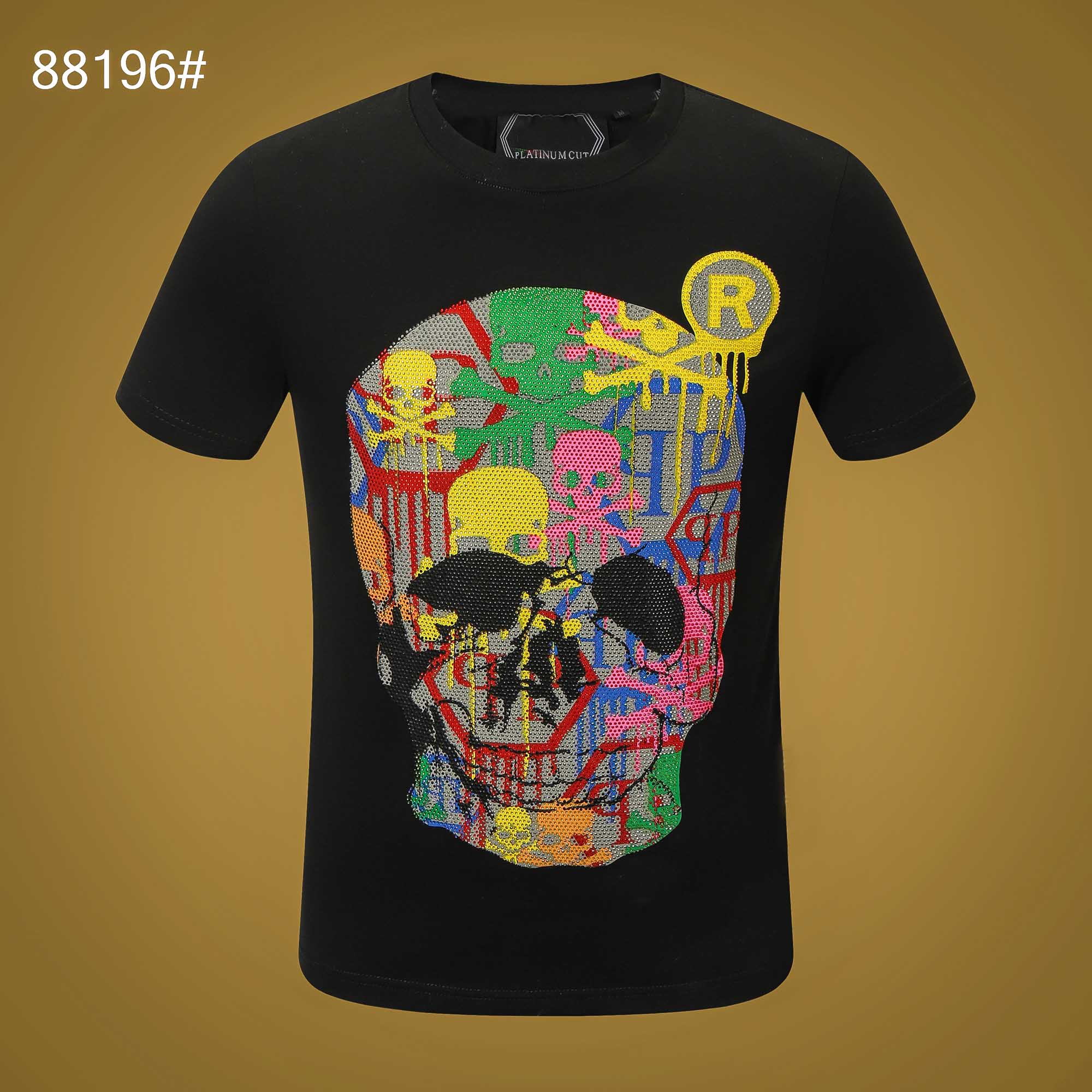 Designer Mens PP Skull Diamond t shirts Short sleeve Brand Spring and Summer high O-Neck Quality Skulls TShirt tees phillip plain 105, Purple
Designer Mens PP Skull Diamond t shirts Short sleeve Brand Spring and Summer high O-Neck Quality Skulls TShirt tees phillip plain 105, Purple