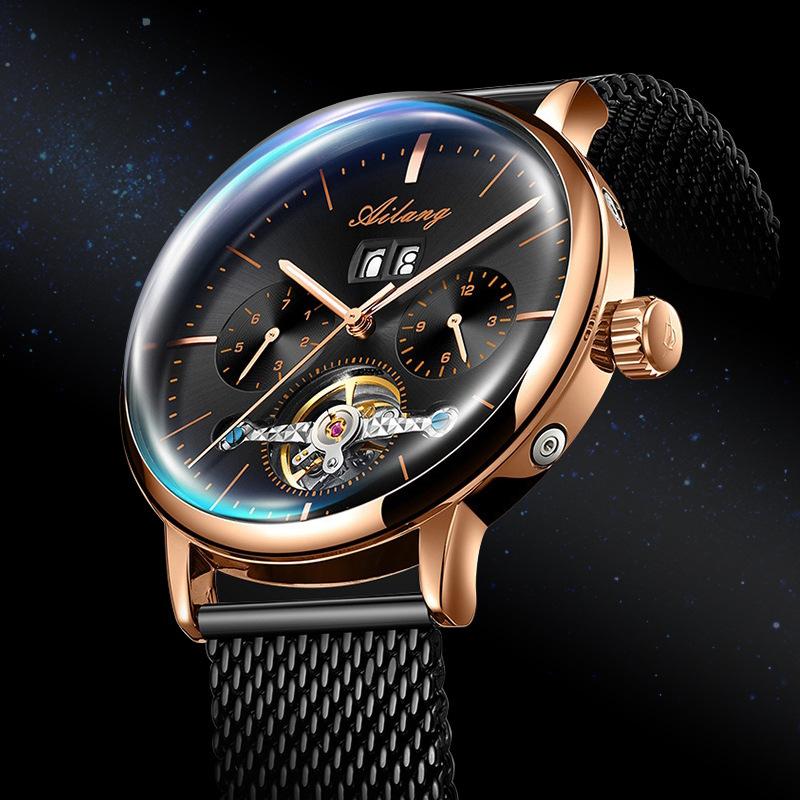 Wristwatches Luxury Automatic Watch Men Tourbillon Mechanical Wristwatch Stainless Steel Mesh Band Auto Date Top Brand Watches With Sub Dial, Genuine leather-c
Wristwatches Luxury Automatic Watch Men Tourbillon Mechanical Wristwatch Stainless Steel Mesh Band Auto Date Top Brand Watches With Sub Dial, Genuine leather-c