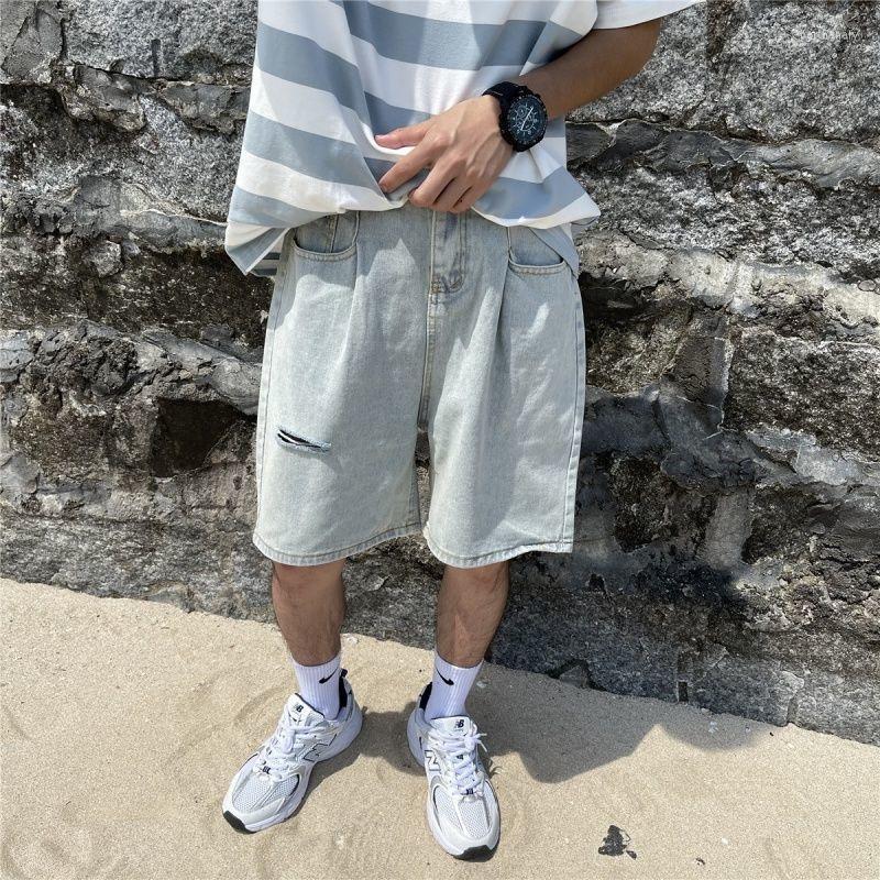 Men' Jeans Ripped Men' Summer Wide Leg Straight Shorts All-match Trend Fashion High Street Loose Washed Blue Denim Pants OversizeMen
Men' Jeans Ripped Men' Summer Wide Leg Straight Shorts All-match Trend Fashion High Street Loose Washed Blue Denim Pants OversizeMen