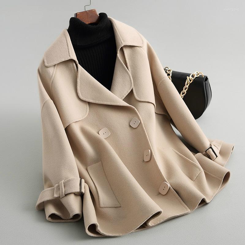 Women' Wool & Blends 2022 Spring Autumn Double-side Coat Women Solid Medium Long Coats Winter Jackets Outerwear Casaco KQN38053, Beige
Women' Wool & Blends 2022 Spring Autumn Double-side Coat Women Solid Medium Long Coats Winter Jackets Outerwear Casaco KQN38053, Beige