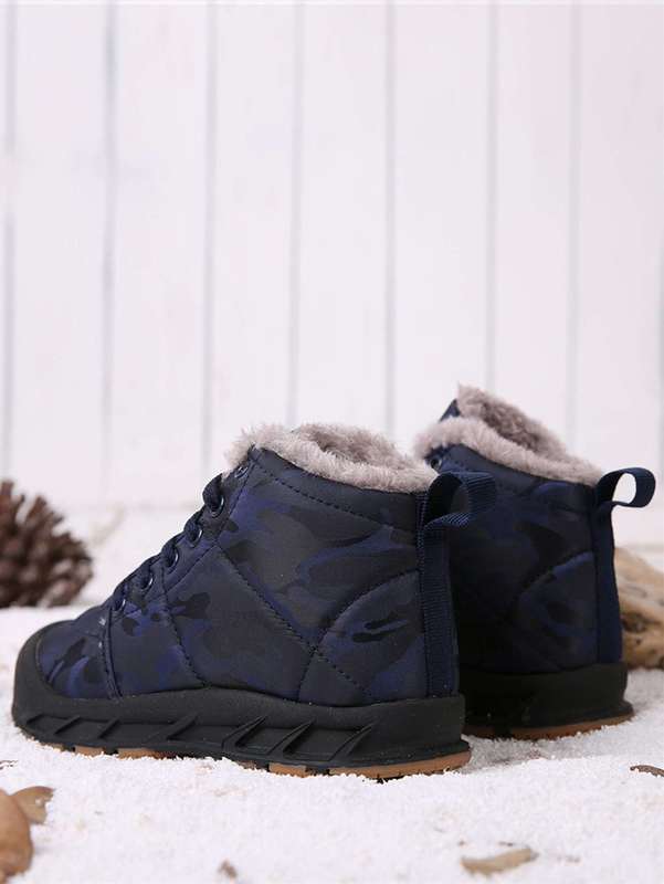 Boys Plush Side Snow Boots SHE