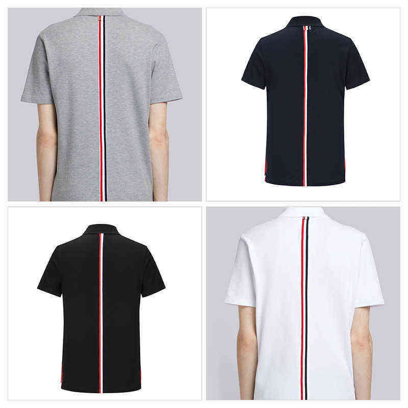 TB THOM Men's T-Shirt Summer Fashion Brand Slim Casual Polo Tops Pure Cotton Tees Striped Back Turn Down Collar Blouses SS02, White
TB THOM Men's T-Shirt Summer Fashion Brand Slim Casual Polo Tops Pure Cotton Tees Striped Back Turn Down Collar Blouses SS02, White
