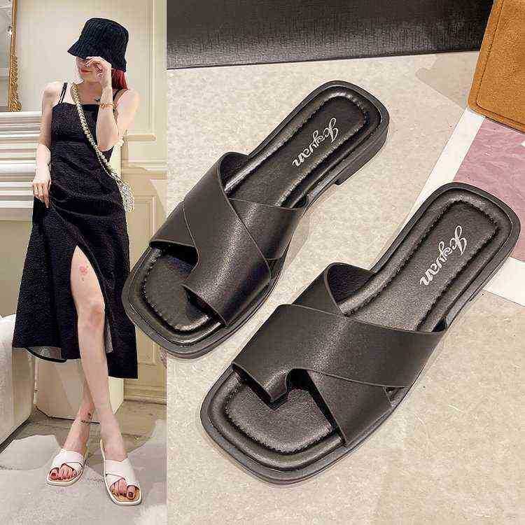 New Toe Sandals Women's Summer and Korean Version Square Head Exposed Cross Hollow Net Infrared Wear Flat Bottomed Beach Shoes 220505, Black
New Toe Sandals Women's Summer and Korean Version Square Head Exposed Cross Hollow Net Infrared Wear Flat Bottomed Beach Shoes 220505, Black