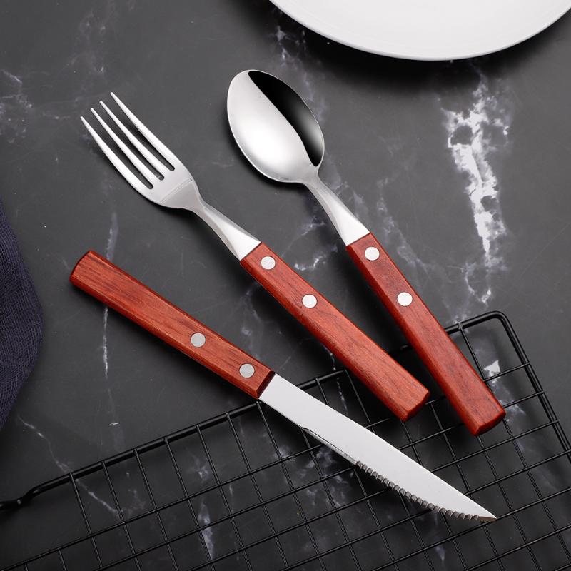 Dinnerware Sets Wooden Cutlery Set Handle 304 Stainless Steel Dinner Fork Spoon Knife Flatware Mirror Protable Tableware, Teasoon1pc
Dinnerware Sets Wooden Cutlery Set Handle 304 Stainless Steel Dinner Fork Spoon Knife Flatware Mirror Protable Tableware, Teasoon1pc