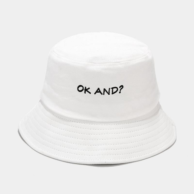 Berets Embroidery Bucket Hat OK AND Letter Hip-Hop Women's Summer Beach Cap Cotton Sun Protection Panama Boys/Girls Bob GorroBerets, White
Berets Embroidery Bucket Hat OK AND Letter Hip-Hop Women's Summer Beach Cap Cotton Sun Protection Panama Boys/Girls Bob GorroBerets, White