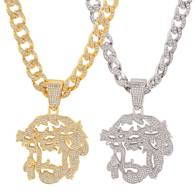 Pendant Necklaces -Selling Rap Hip Hop Rhinestone Christian Jesus Head Cuba Piece Pendants Jewelry Gift
Pendant Necklaces -Selling Rap Hip Hop Rhinestone Christian Jesus Head Cuba Piece Pendants Jewelry Gift