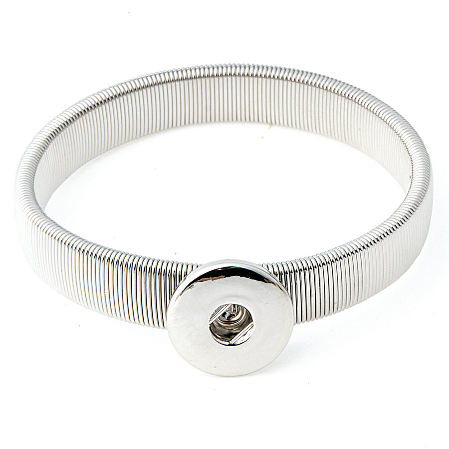 Mixed 12 Styles 18mm snap button charm Bracelet silver gold link chain three snaps buttons Bracelets Jewelry for women men