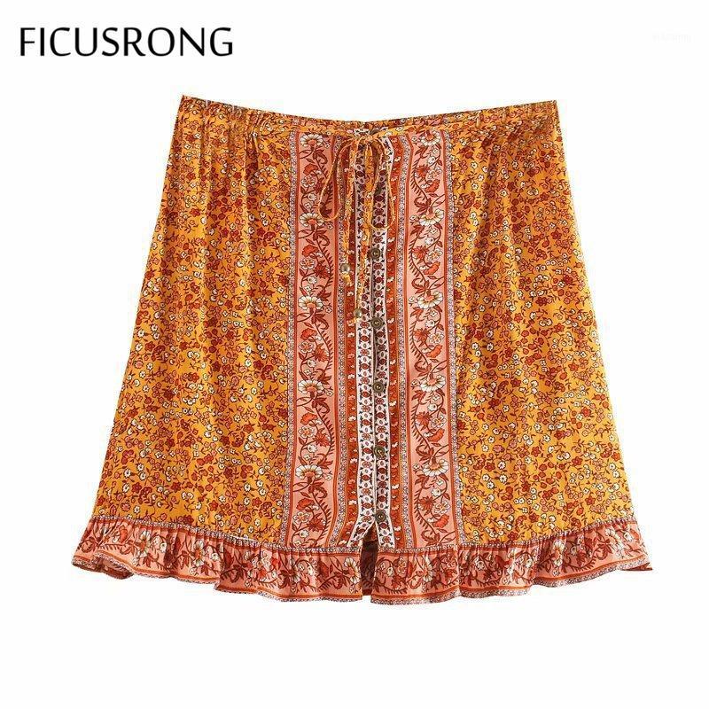 Skirts 2022 Women Summer Printed Cardigan Skirt Lady Floral Straight Indie Folk Knee-length Lace-up FICUSRONG, Orange
Skirts 2022 Women Summer Printed Cardigan Skirt Lady Floral Straight Indie Folk Knee-length Lace-up FICUSRONG, Orange