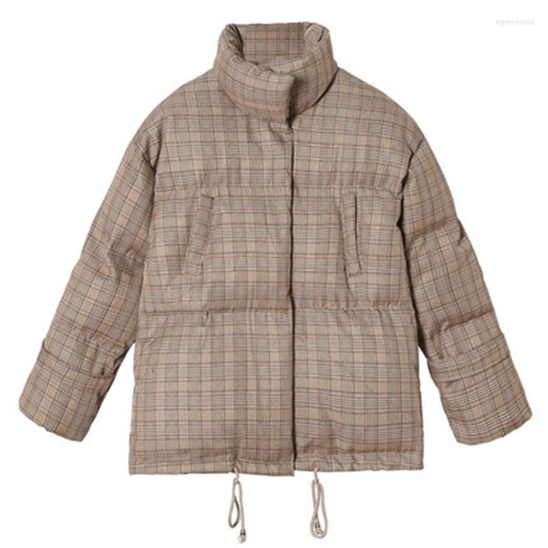Women' Down & Parkas Plaid Khaki Cotton Coat Winter Women Fashion Loose Female Jackets Drawstring Girls Coats Kare22
Women' Down & Parkas Plaid Khaki Cotton Coat Winter Women Fashion Loose Female Jackets Drawstring Girls Coats Kare22