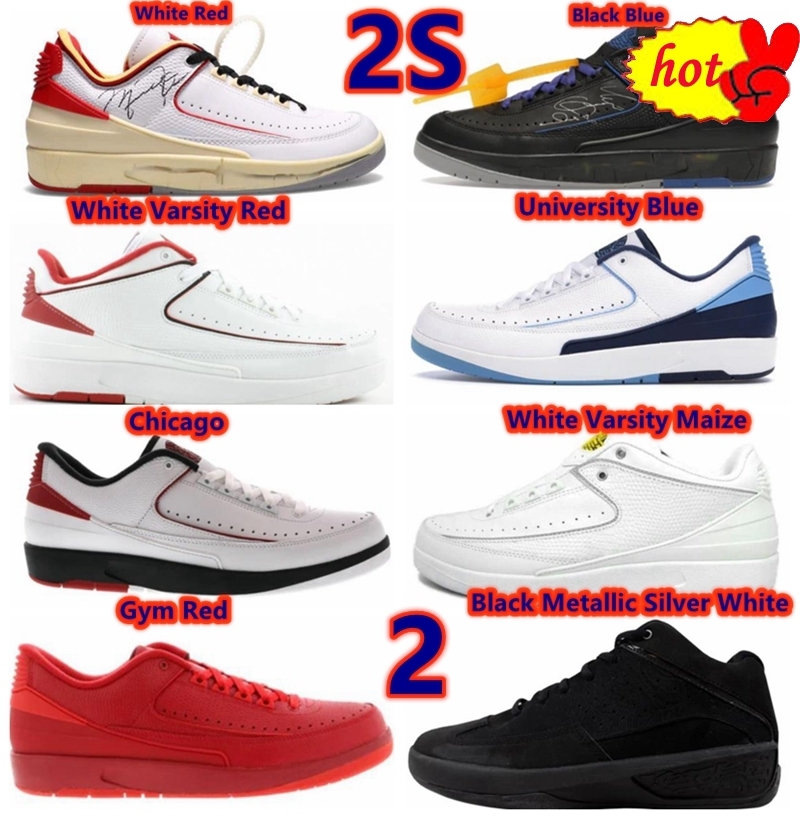 Top Quality Mens 2s 2 Low White Red Basketball Shoes Black Blue University Blues Sneakers Chicago Varsitys Maize Smooth Blacks Metallic, Customize
Top Quality Mens 2s 2 Low White Red Basketball Shoes Black Blue University Blues Sneakers Chicago Varsitys Maize Smooth Blacks Metallic, Customize