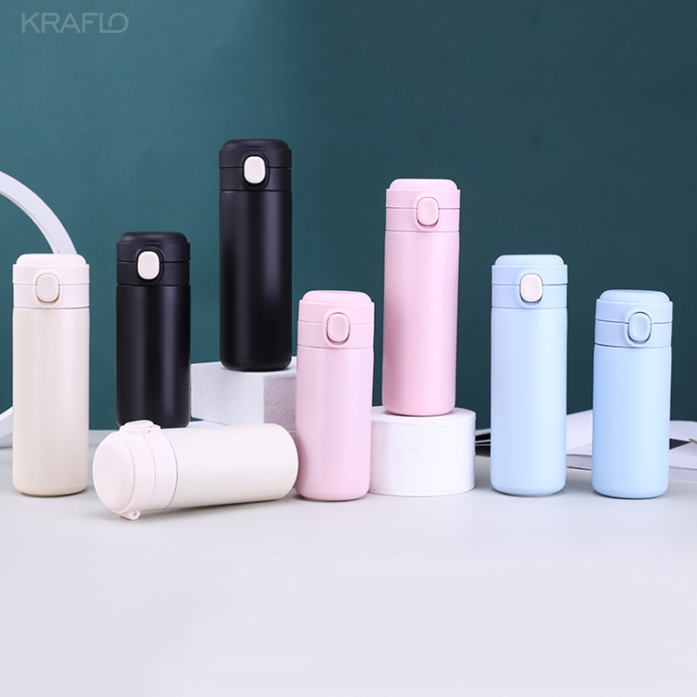 Touch screen temperature Korean Thermos water bottle Big Sell Portable 320ml Stainless Steel Double Wall Insulated Vacuum Thermos Peas Cup For adverti