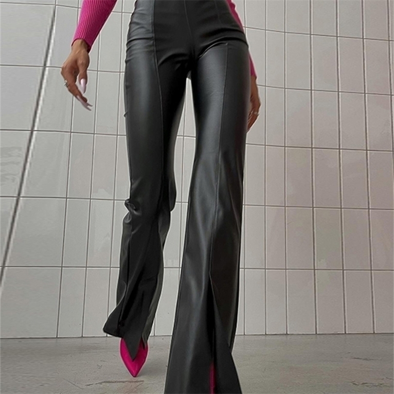WannaThis Leather Women Flare Pants High Waist Stretchy Split Fitness Sexy Fashion Casual Black Pantalones Femme Clothing 220607
WannaThis Leather Women Flare Pants High Waist Stretchy Split Fitness Sexy Fashion Casual Black Pantalones Femme Clothing 220607