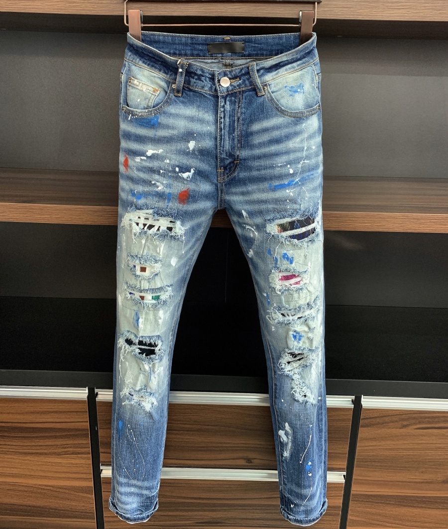 22S Amiri Top New Mens Jeans Fashion Skinny Straight Slim Ripped Jean elastic Casual Motorcycle Biker Stretch Denim Trouser Classic Pants jeans
22S Amiri Top New Mens Jeans Fashion Skinny Straight Slim Ripped Jean elastic Casual Motorcycle Biker Stretch Denim Trouser Classic Pants jeans