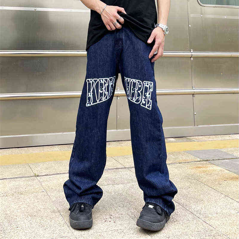 Front Harajuku Streetwear Letter Back Print Distressed Retro Jeans for Men and Women Straight Oversize Loose Denim Trousers T220803, Black
Front Harajuku Streetwear Letter Back Print Distressed Retro Jeans for Men and Women Straight Oversize Loose Denim Trousers T220803, Black