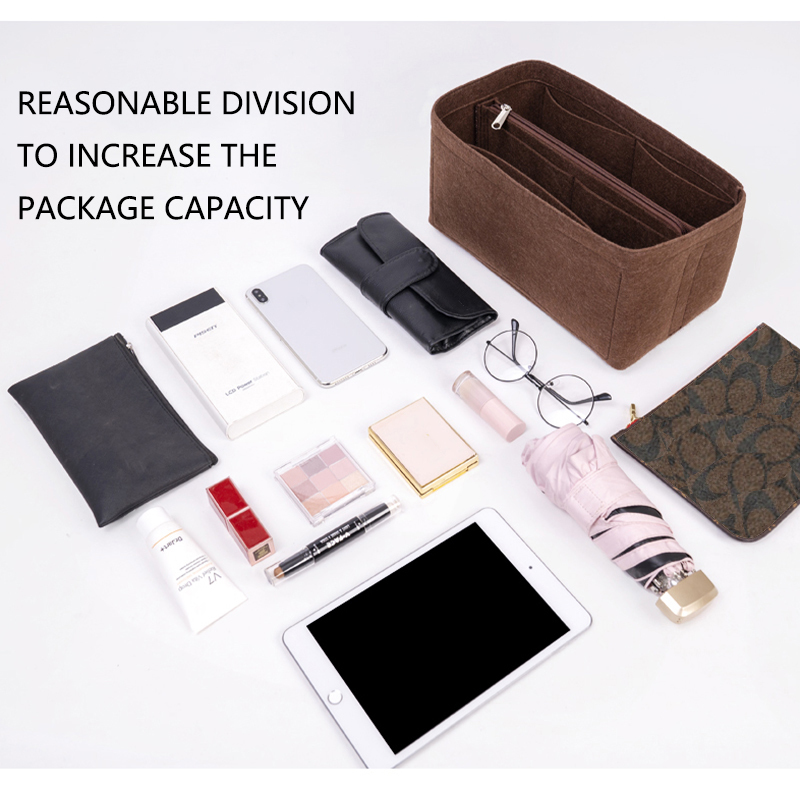 Tas Kain Bulu Kempa Cocok untuk Speedy253035 Tas Tangan Organiser Berslot untuk Perjalanan Dompet Tas Kosmetik Portabel Liner Besar 220611